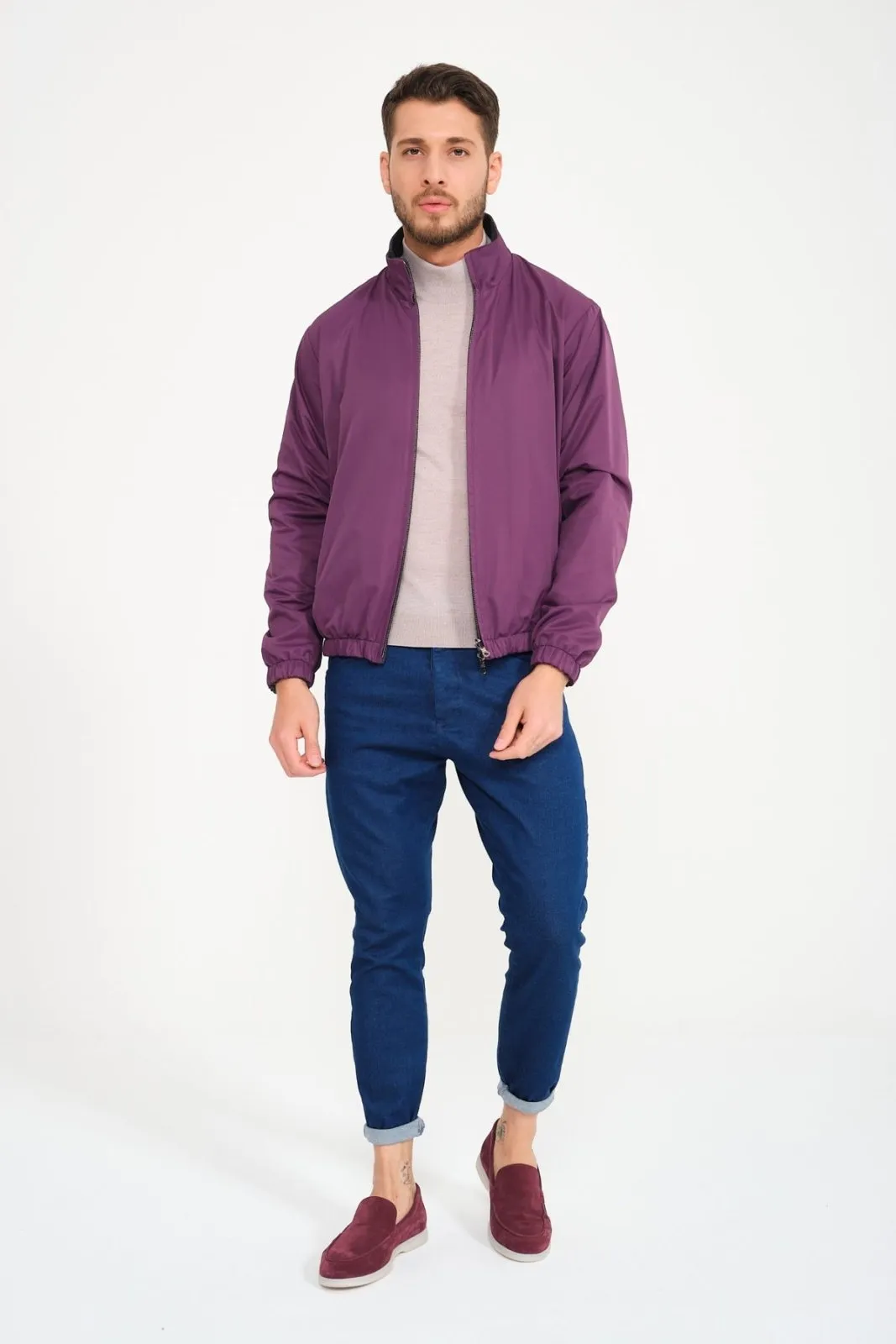 Purple Double Face Waterproof Jacket