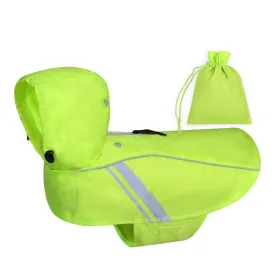 Raincoat For Dogs, Easy On & Off Pet Rain Clothes With Storage Bag