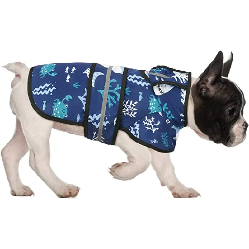 Raincoat Hooded Slicker Poncho For Dogs And Puppies