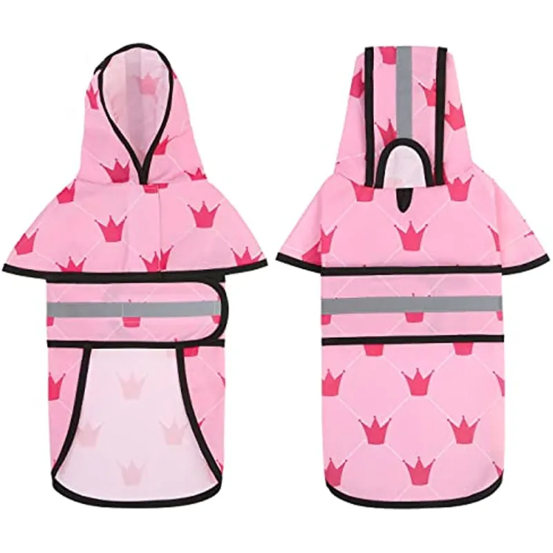 Raincoat Hooded Slicker Poncho For Dogs And Puppies
