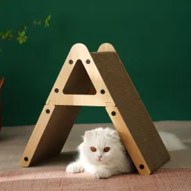 Scratcher Pad A Shape Cardboard Cat Scratcher Cat Scratch Pad Scratching Board Double Sided Corrugated Board Triangle Pet Supplies Protecting Furniture Cat Climbing Frame