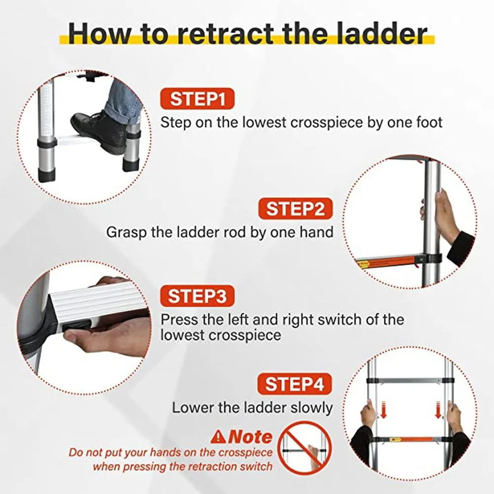 Simple Deluxe Telescoping Ladder 8.5FT