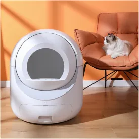 Smart Automatic Cat Litter Box, Self Cleaning Cat Litter Box, Automatic Cat Litter Box with APP Control, Support 5G&2.4G WiFi for Multiple Cats, Double Odor Removal