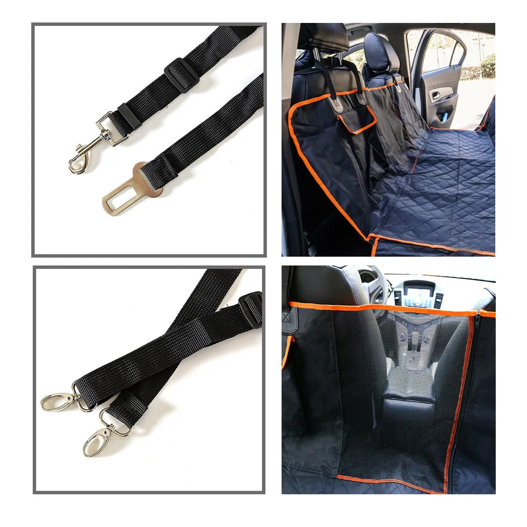 SOGA 600D Oxford Cloth Waterproof Dog Car Cover Back Seat Protector Hammock Pet Mat Black