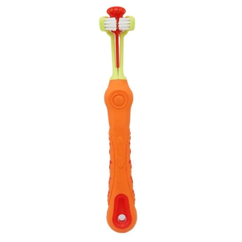 Squeaky-Clean Three Sided Pet Toothbrush