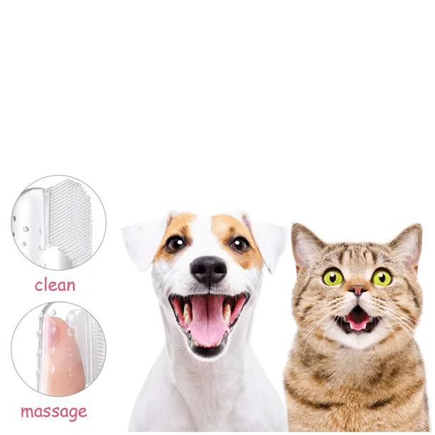 Transparent Finger Brush for Cats and Dogs