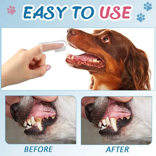 Transparent Finger Brush for Cats and Dogs