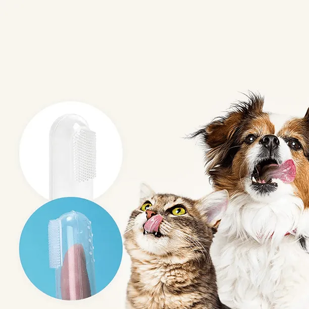 Transparent Finger Brush for Cats and Dogs