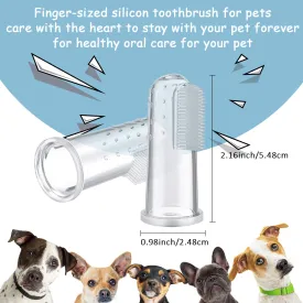 Transparent Finger Brush for Cats and Dogs