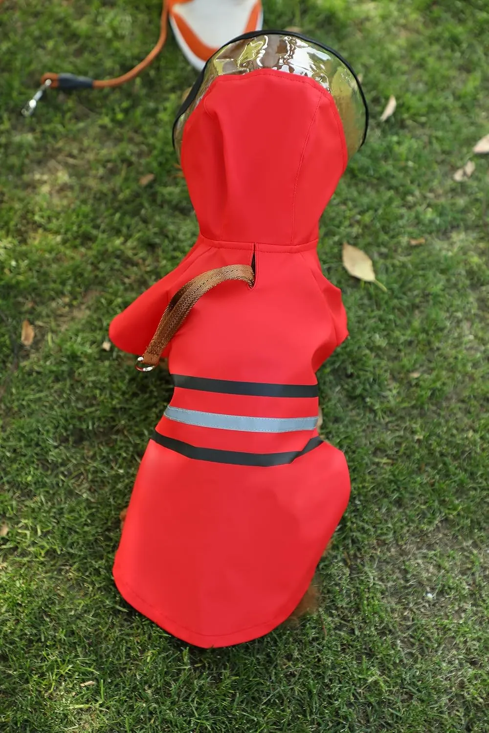 Wizland Reflective Dog Raincoat Dog Rain Jacket with Hood Lightweight Waterproof Rain Coat for Puppies (RED XS)